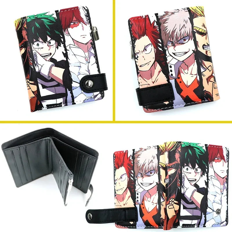 My Hero Academia Todoroki Shoto Men's Anime Wallet Midoriya Izuku PU Leather Purse