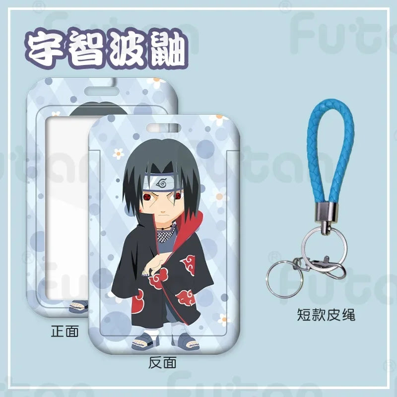 Naruto Kakashi Card Holder Men and Women ID Card Holder Purse Credit CardHolder Business Card Set KeyChain Passport Holder