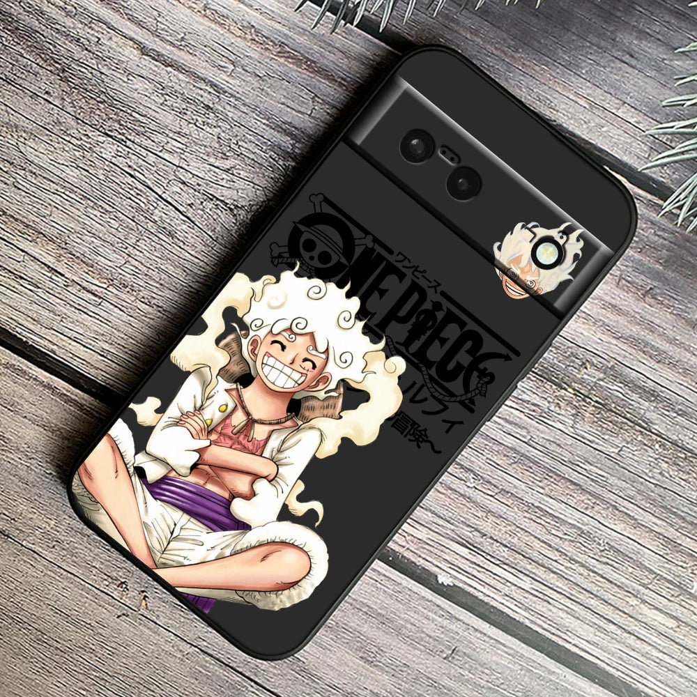 One Piece Luffy Art For Google Pixel 9 8 7A 7 6A 6 5A 5 4 4A XL 5G Black Silicon Shockproof Shell Cover Phone Case