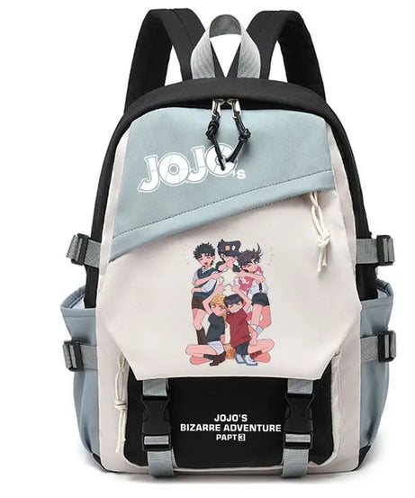 Kujō Jōtarō Anime JoJo's Bizarre Adventure Backpack Student School Bag Canvas Teens Outdoor Travel Backpack Fashion Gift