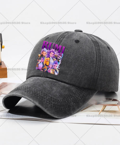 Kpop Demon Hunteres Baseball Cap for Girls Boys Summer Adjustable Sun Hat Anime Cute Retro Sunbonnet Adult Women Headgear Gift