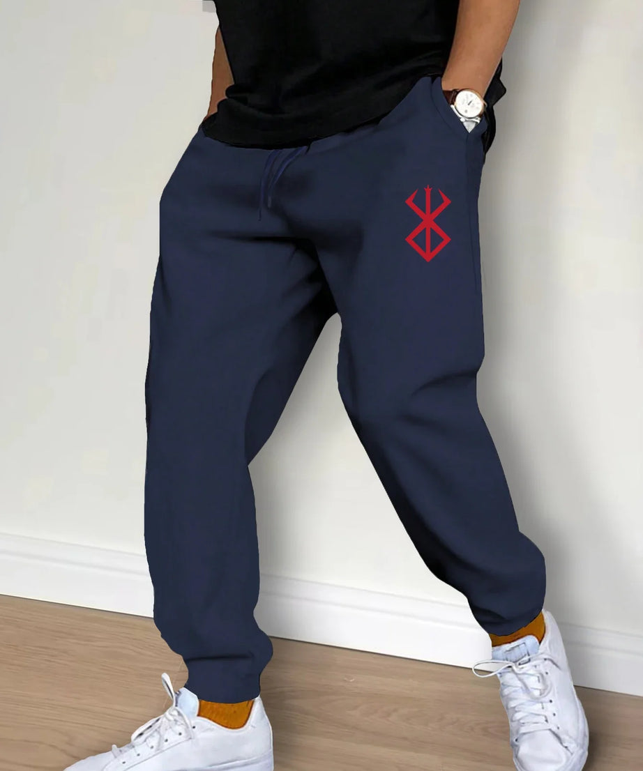 Men's Fashion Pants Spring Autumn Fleece Casual Sweatpants Sports Joggers Workout Gym Fitness Trousers Women Loose Men Clothing