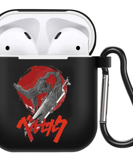 anime Berserk Guts Zodd Earphone Case For AirPods4 1 2 3 Pro Black Soft silicone wireless Bluetooth headphone case