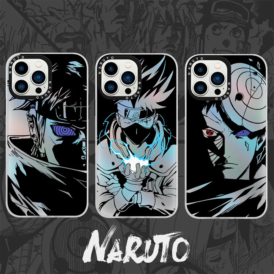 Metal Button Naruto Anime Case For Iphone 14 13 12 Pro Max 13pro 14 Pro Phone Case