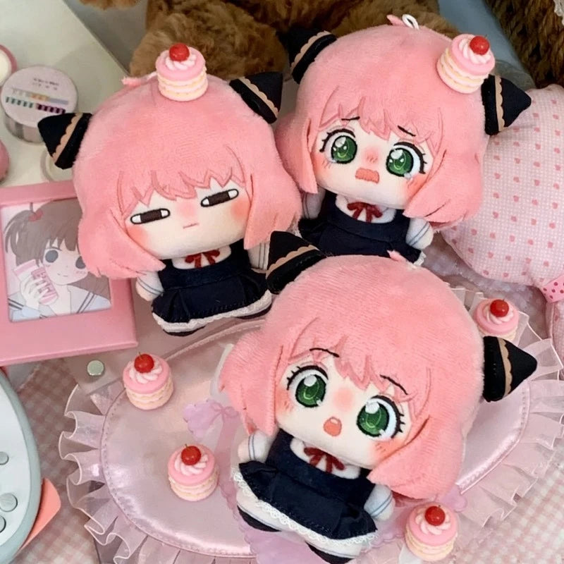 10cm Anime Spy X Family Anya Forger Cute Cotton Doll Fan Made Plush Toy Stuffed Doll Birthday Gift for Fans Decorative Supplies