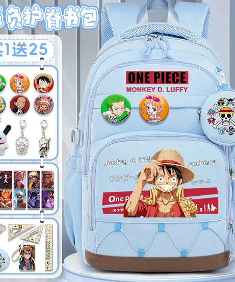 One Piece Luffy Backpack – Large Canvas School & Travel Bag