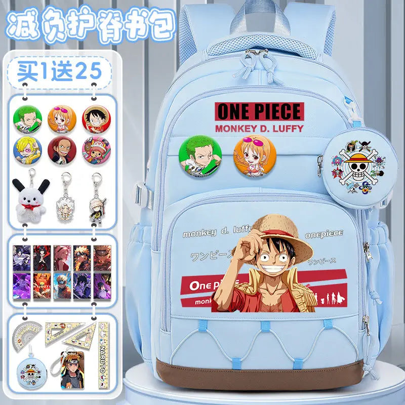 One Piece Luffy Backpack – Large Canvas School & Travel Bag
