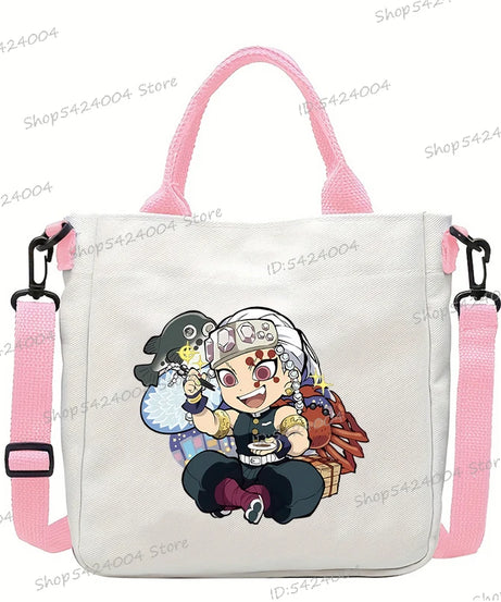Demon Slayer Crossbody Bag – Rengoku & Tengen Graphic Print Shoulder Bag