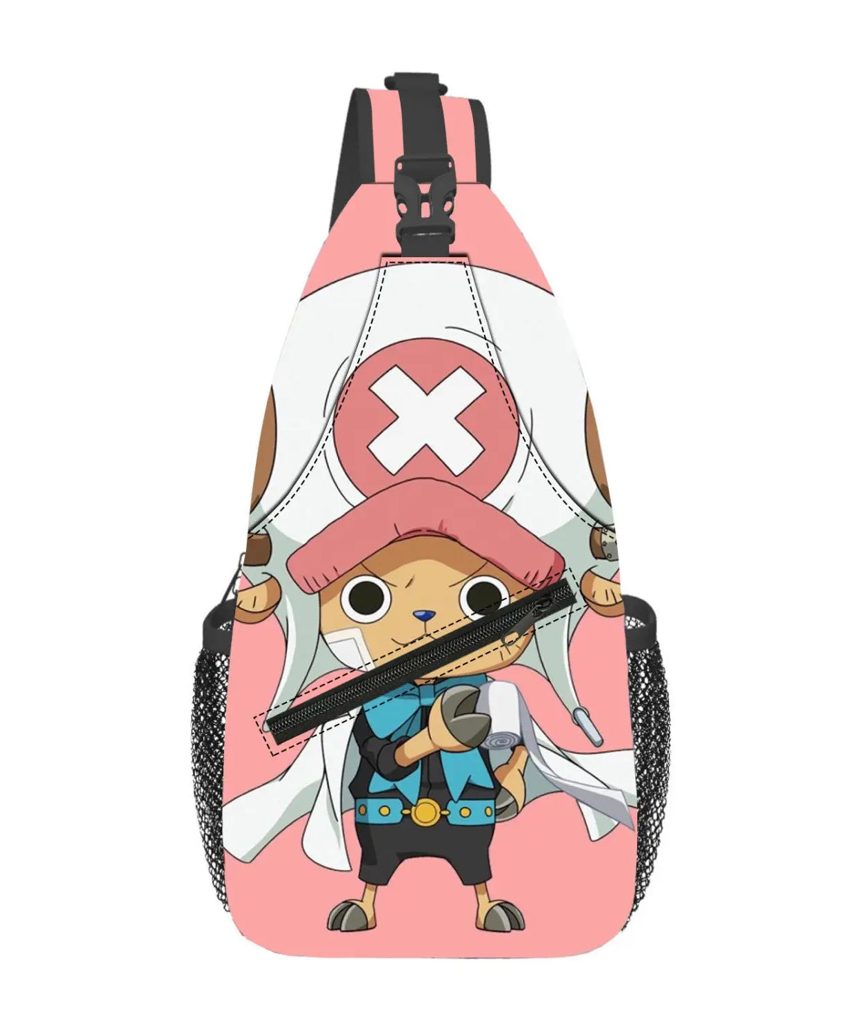 New One Piece Animation Peripheral Kawaii Chopper Portable Large Capacity Crossbody Bag Cute Creative Waist Bag Gift Wholesale