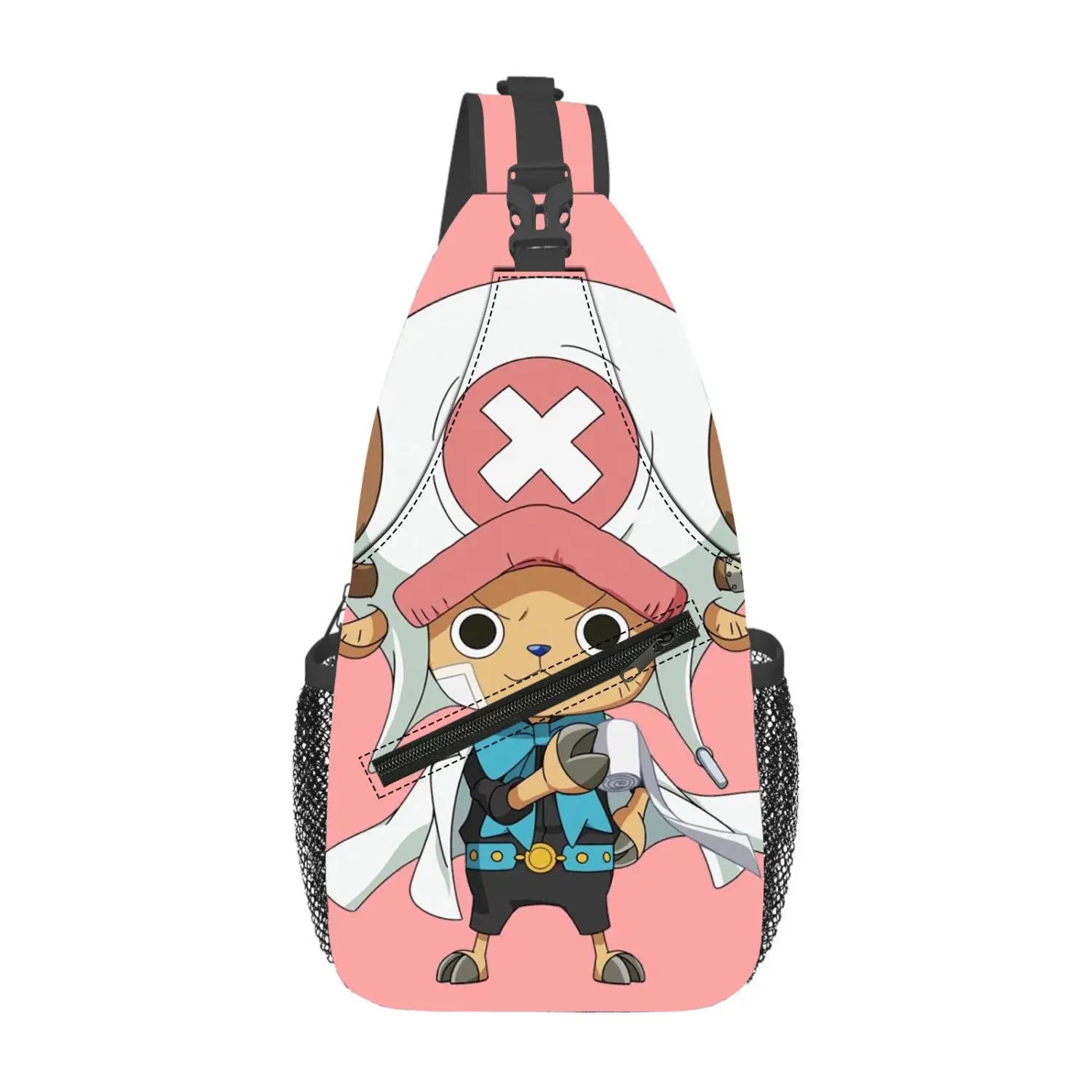 New One Piece Animation Peripheral Kawaii Chopper Portable Large Capacity Crossbody Bag Cute Creative Waist Bag Gift Wholesale