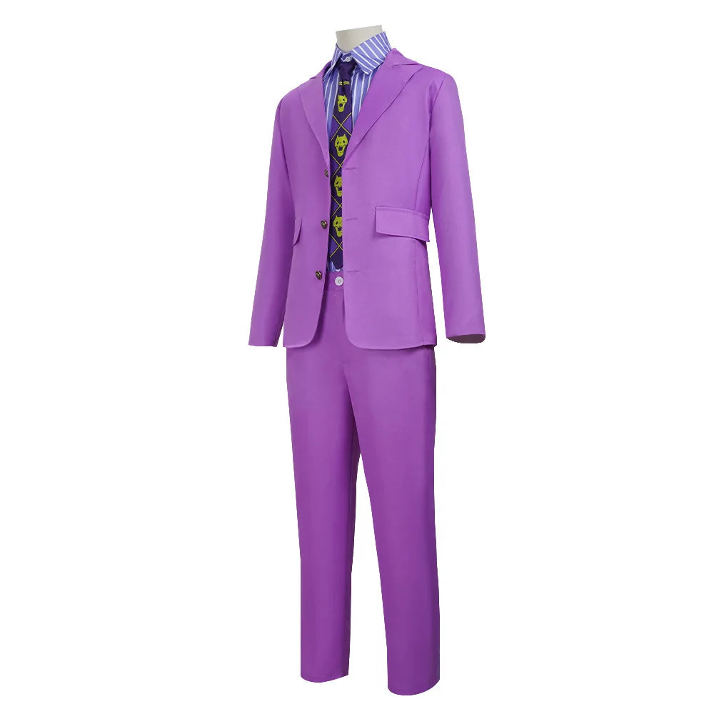 JoJo's Bizarre Adventure Yoshikage Kira Cosplay Costume – Diamond is Unbreakable Villain Suit 4