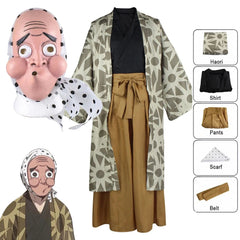 Anime Demon Slayer Hotaru Haganezuka Cosplay Costume – Kimono & Mask Set