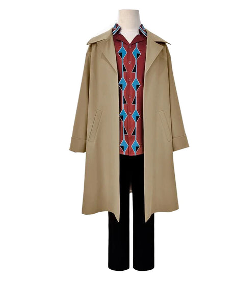 Anime Men’s Nagumo Yoichi Cosplay Costume – Sakamoto Days Cloak, Shirt, Pants Uniform Set for Halloween & Christmas