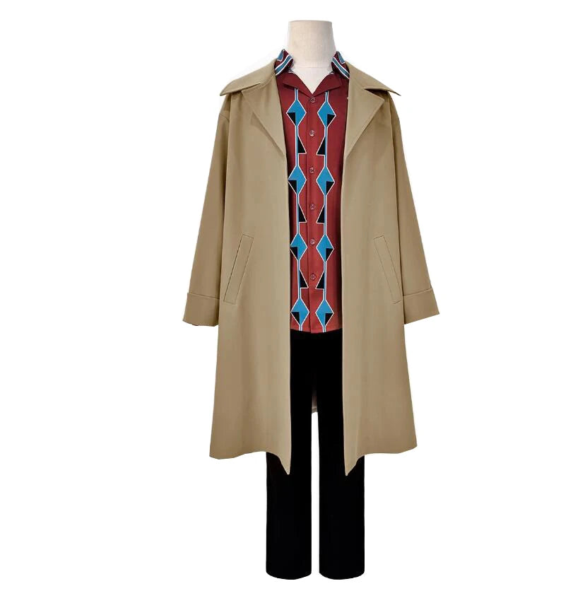 Anime Men’s Nagumo Yoichi Cosplay Costume – Sakamoto Days Cloak, Shirt, Pants Uniform Set for Halloween & Christmas