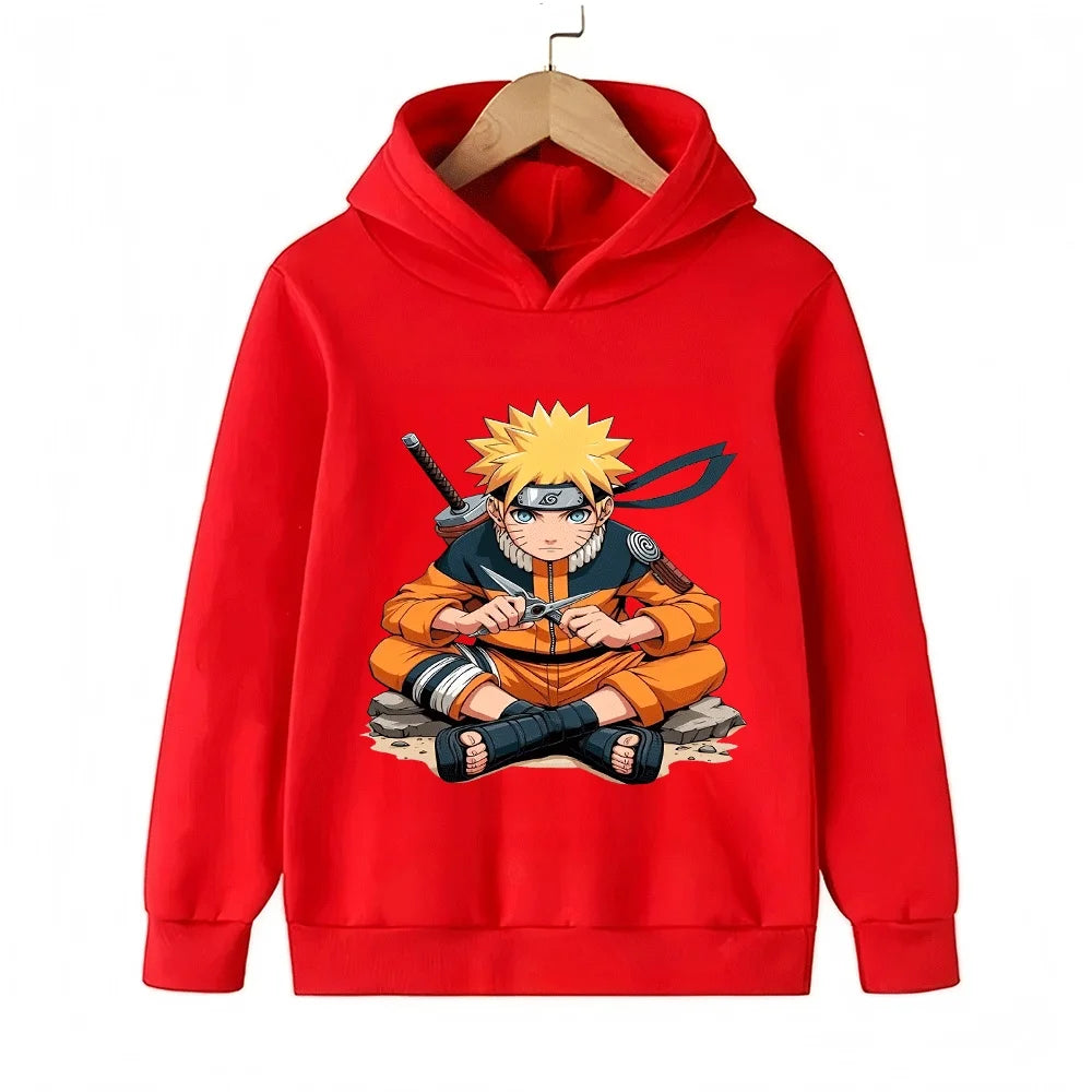 Anime Uzumaki Naruto Kids Printed Hoodie – Long Sleeve Pullover Sweatshirt for Boys & Girls 4