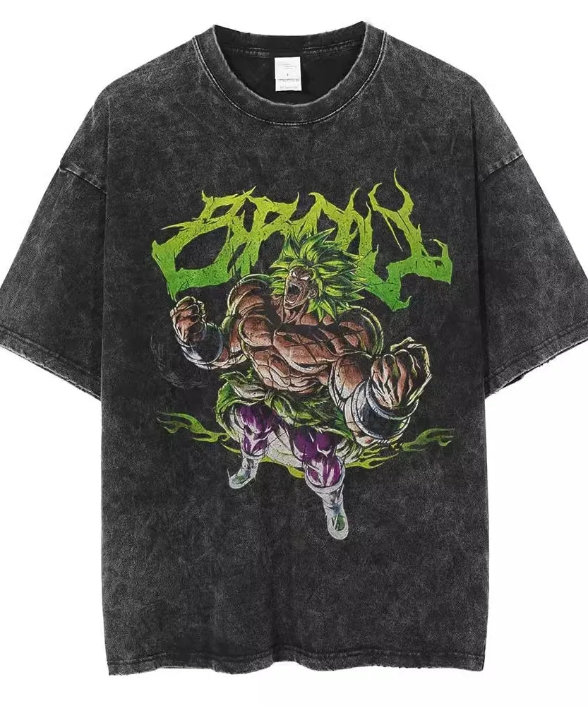 Vintage Washed Dragon Ball Tee – Streetwear Anime T-Shirt