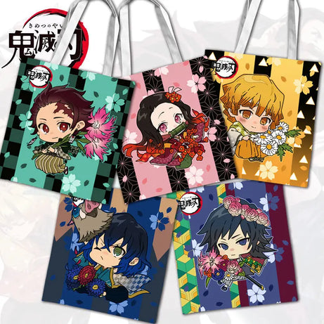 Demon Slayer anime canvas shopping bag