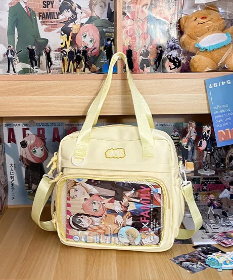 Multifunctional Shoulder Anime Spy × Family Crossbody Bag with Large Capacity for Students To Attend Classes and Tutoring Tote Bag for Girls