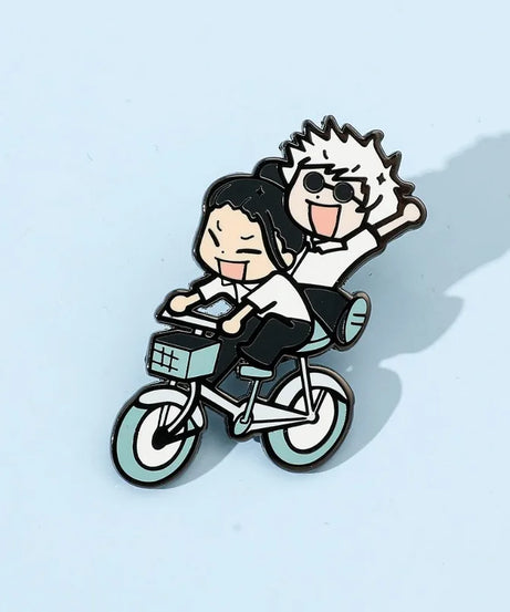 Jujutsu Kaisen Gojo and Geto Suguru Metal Alloy Drip Oil Brooch Cute and Creative Five Pieces of Wu Xia Youjie Brooch Accessorie