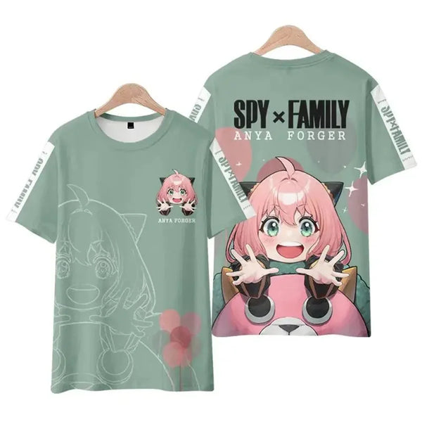 Spy x Family Anya Forger 3D Graphic T-Shirt Harajuku Kawaii Oversized Tee