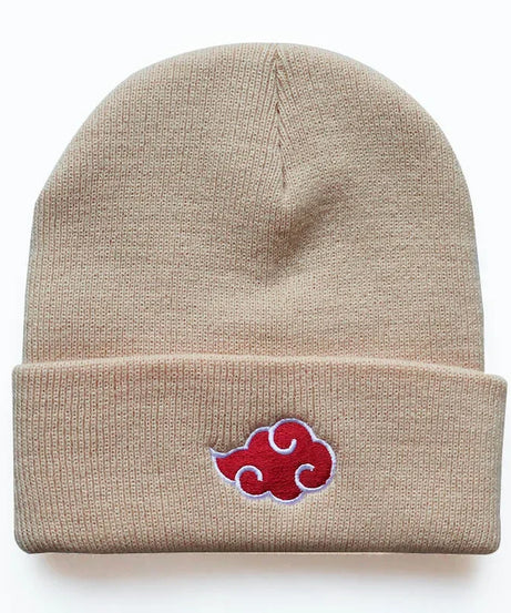 Beanies Women Autumn Winter Warm Hat Anime Akatsuki Cosplay Red Cloud Embroidery Caps For Men Knitted Bonnet Unisex