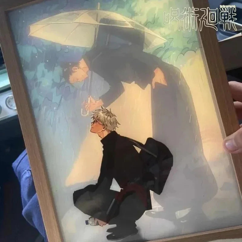 Anime Jujutsu Kaisen LED Photo Frame Light Box – Decorative Night Light & Wall Art 2