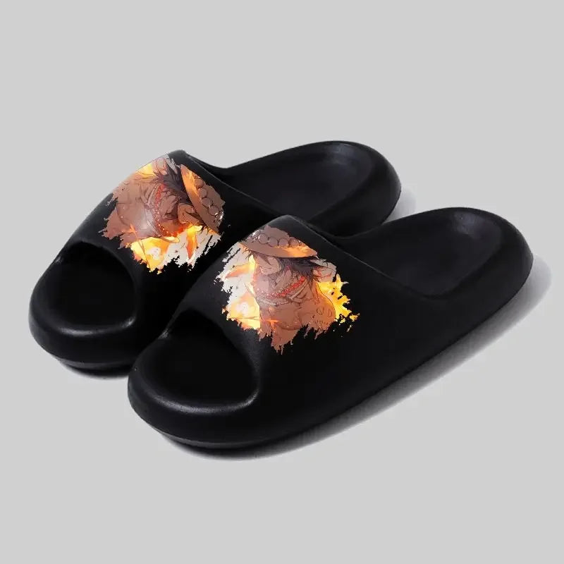 One Piece Luffy Zoro Cute soft bottom flip-flop personality stylish and comfortable men and women sandals holiday gift