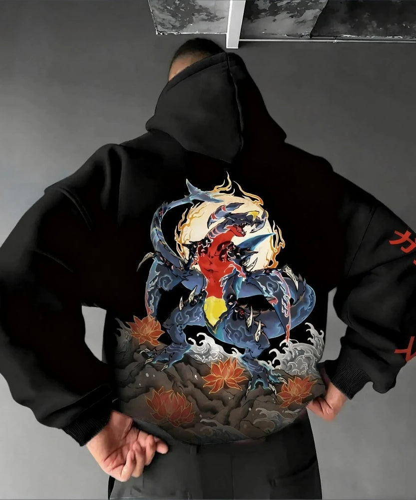 Pokémon Anime New Original Hoodie Autumn and Winter Men's and Women's Street Casual Loose American Hip Hop Sweater Top