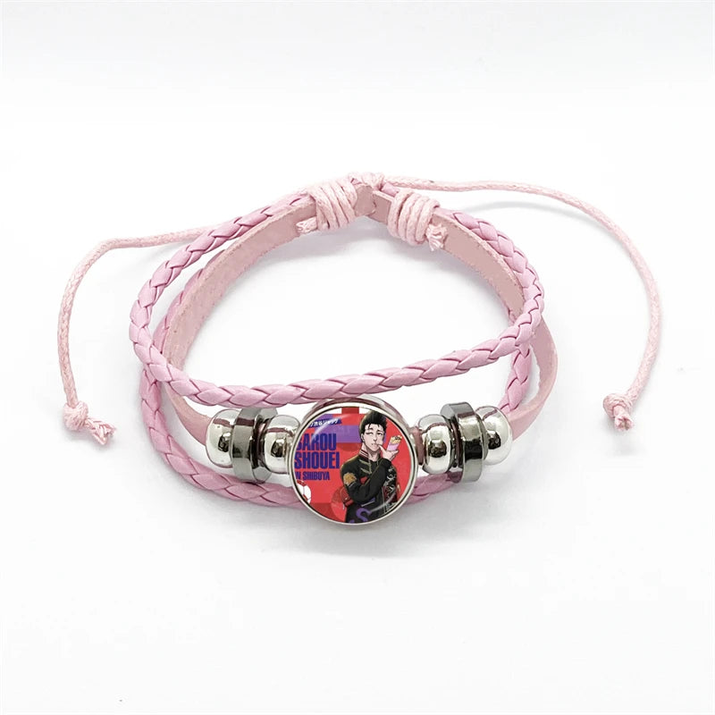 Anime Blue Lock Isagi Yoichi Chigiri Bachira Leather Bracelet Cosplay Unisex Adjustable Punk Wristband Jewelry Props