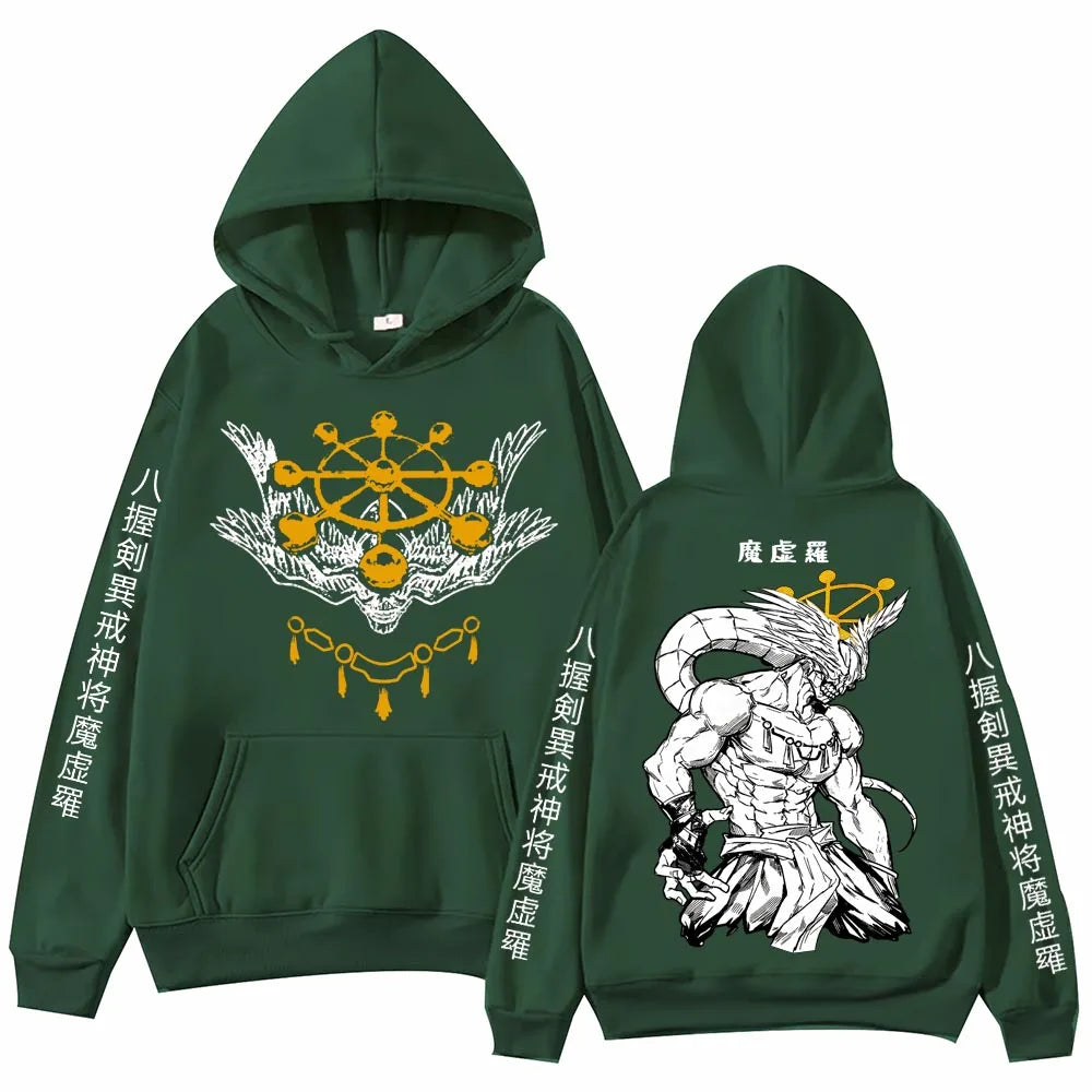 Anime Jujutsu Kaisen Mahoraga Graphic Hoodie – Harajuku Casual Pullover Sweatshirt for Men & Women 5