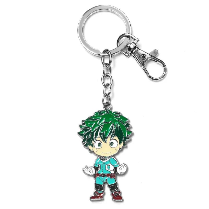 My Hero Academia Anime Metal Keychain With Midoriya Izuku Cosplay Accessories Colorful Pendant for Gift
