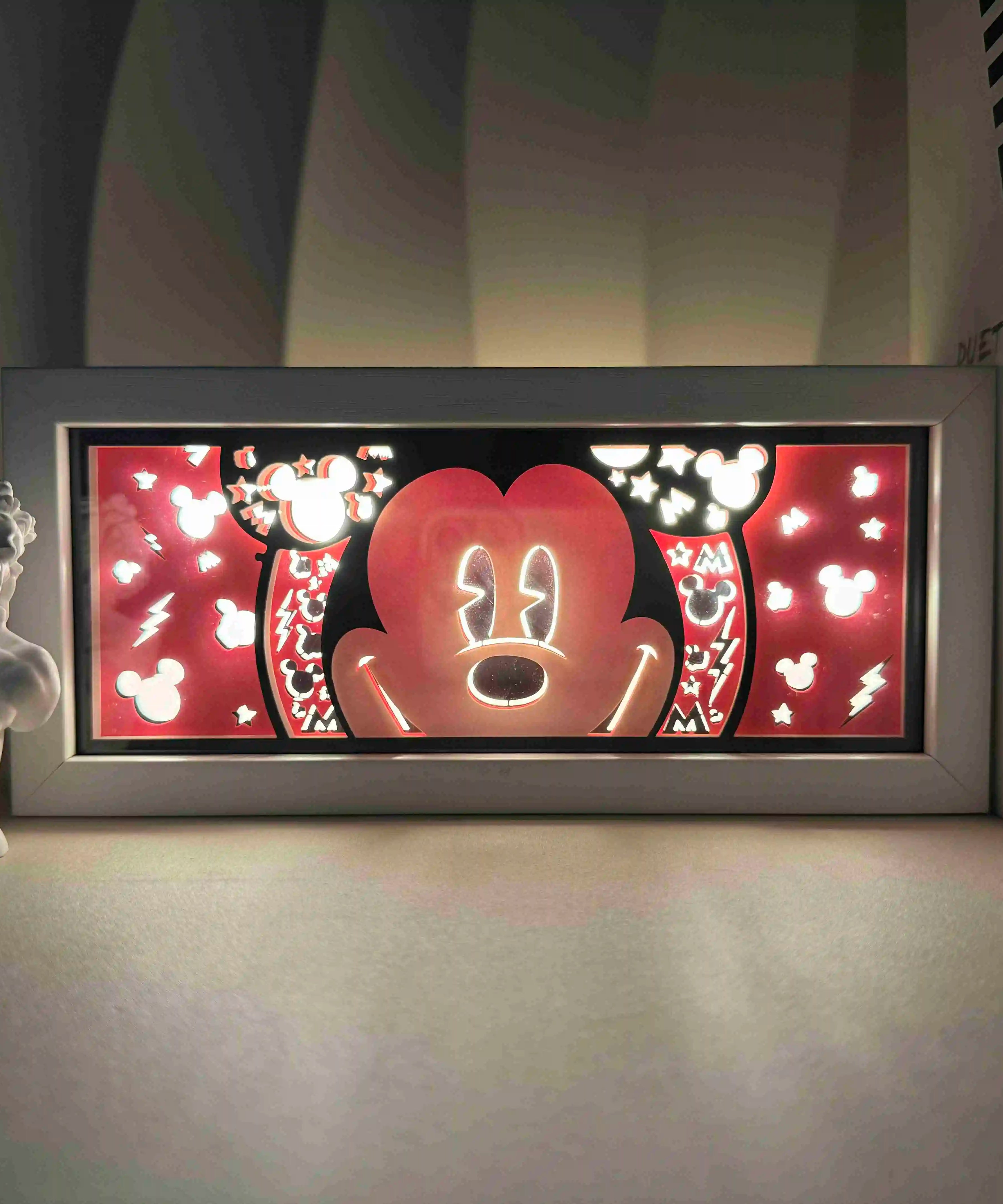 Anime  series paper-cut light room bedroom night light atmosphere light remote control colorful light box