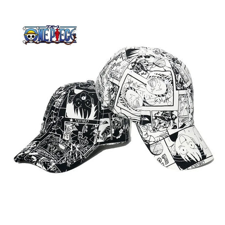 New Fashion One Piece  Luffy Baseball Cap Anime Snap Cotton Baseball Cap Men's Women's Hip Hop Mesh Trucker Cap Gift