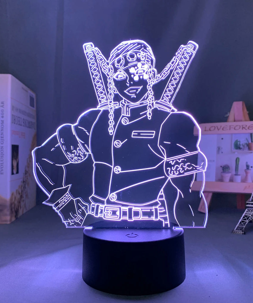Manga 3d Light Kimetsu No Yaiba for Bedroom Decor Night Light Birthday Gift Table Lamp Anime Demon Slayer Mitsuri Kanroji Figure