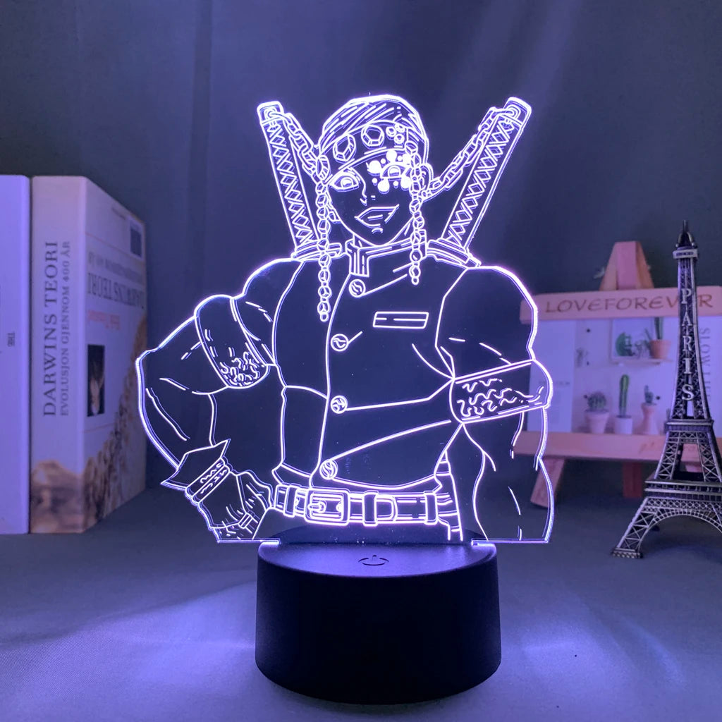 Manga 3d Light Kimetsu No Yaiba for Bedroom Decor Night Light Birthday Gift Table Lamp Anime Demon Slayer Mitsuri Kanroji Figure