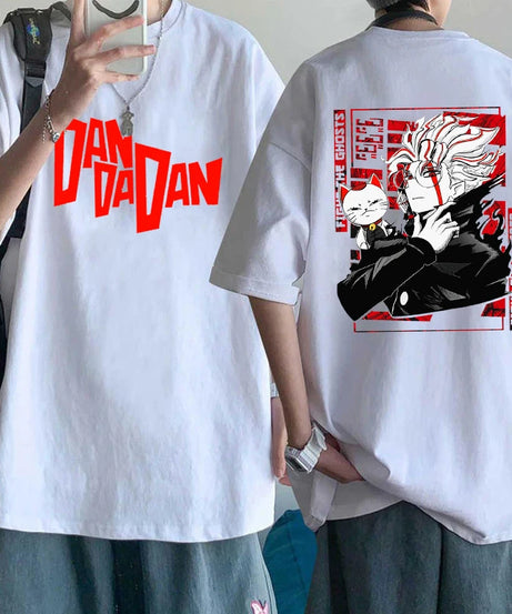 New Anime Dandadan Print T Shirt Women Men Short Sleeve Tops Tees Summer Fashion Loose Casual T-shirt