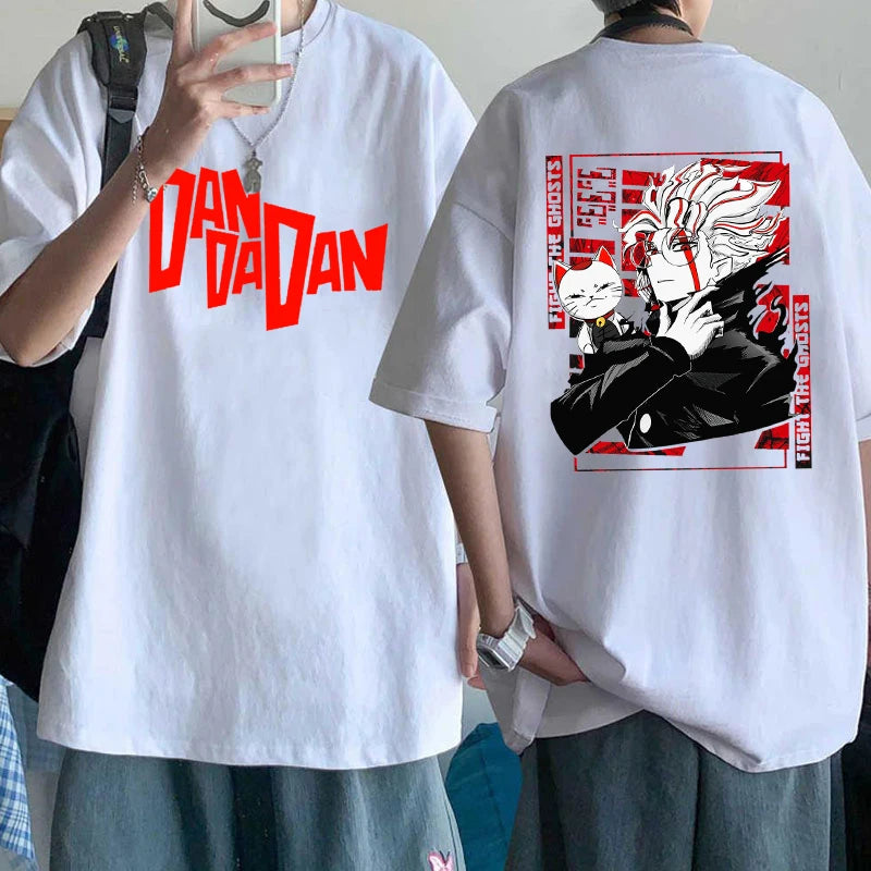 New Anime Dandadan Print T Shirt Women Men Short Sleeve Tops Tees Summer Fashion Loose Casual T-shirt