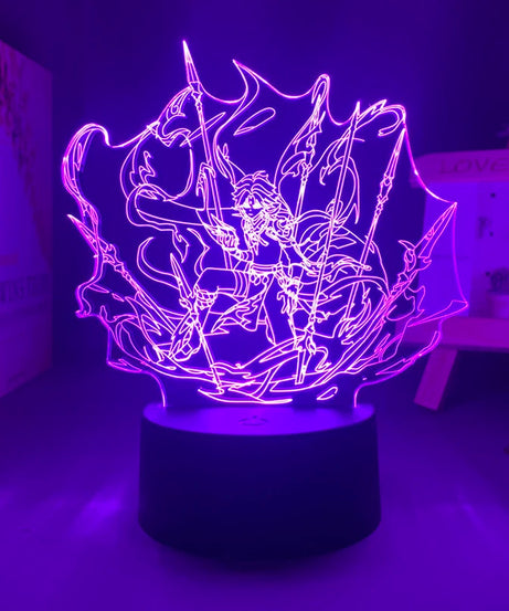 Genshin impact xiao 3d led lamp for bedroom manga night lights anime action figure Decoration children Kawaii gift
