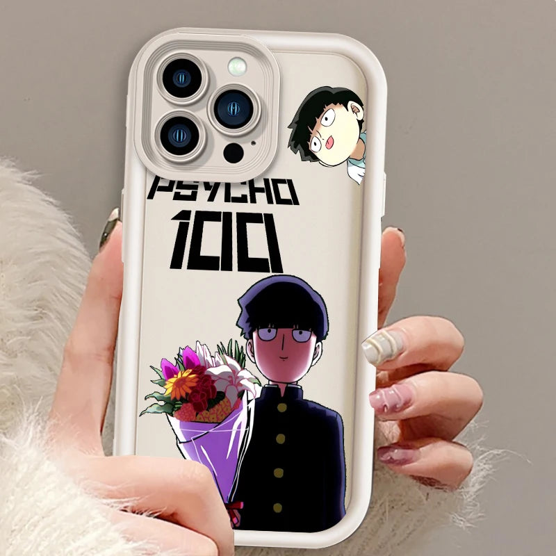 Mob Psycho 100 Anime Art Eye Ladder For Apple iPhone 15 14 13 12 11 XS XR X Pro Max Plus Funda Phone Case