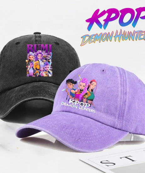 Kpop Demon Hunteres Baseball Cap for Girls Boys Summer Adjustable Sun Hat Anime Cute Retro Sunbonnet Adult Women Headgear Gift
