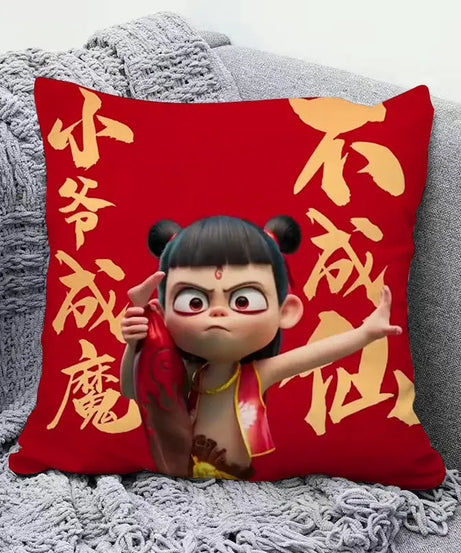 Ne Zha anime peripherals pillows cute personality creative fashion living room sofa bedroom cushions holiday gift