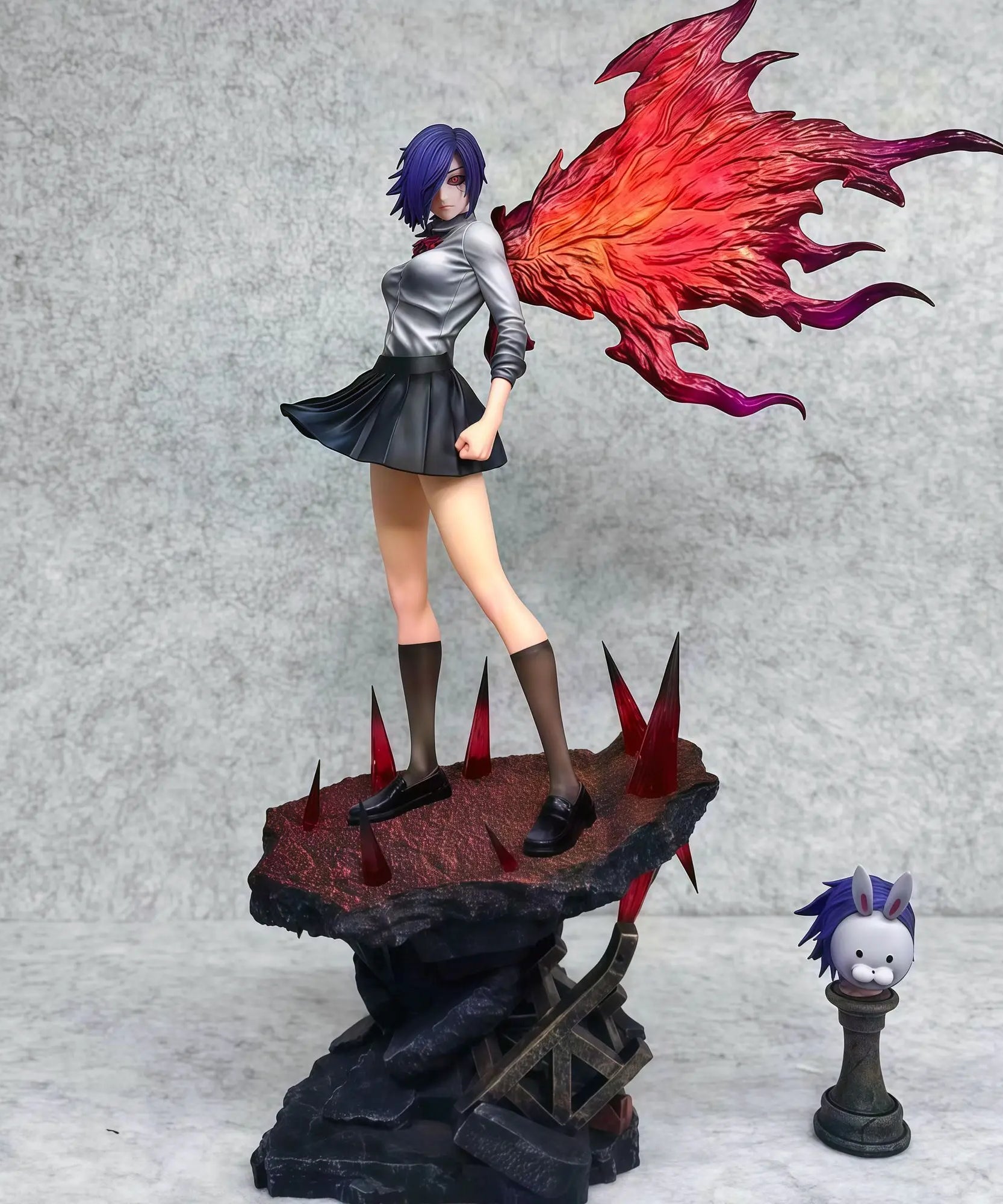 28cm Tokyo Ghouls Figure Touka Kirishima Figures Two Headed Statue Collection Dolls Desk Decora Model Toys Kids Birthday Gifts