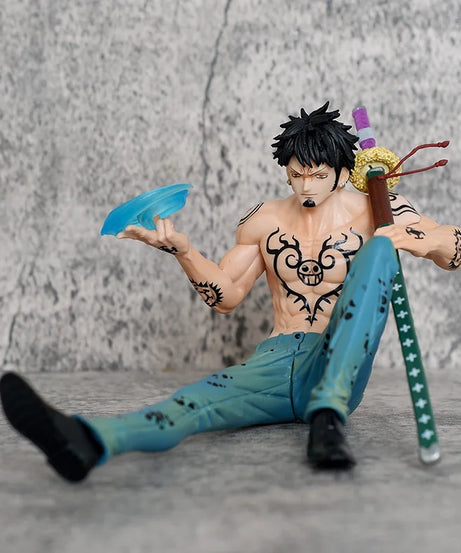 One Piece Anime Figurine Sitting Posture Trafalgar Law Operation Room Action Figures Pvc Model Collection Decoration Toys Gift