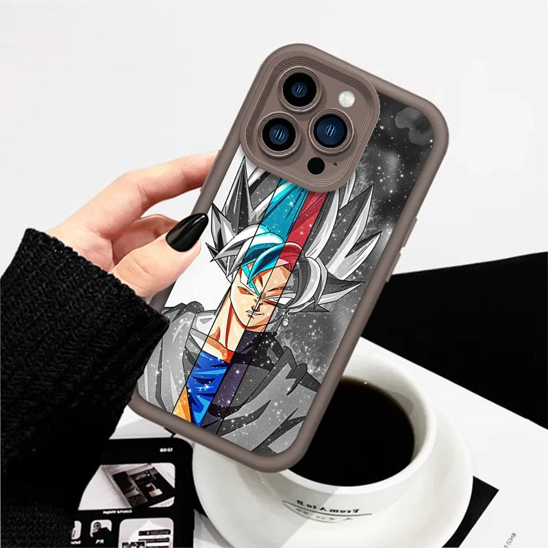 D-Dragon Ball Logo Japan Goku Eye Ladder For Apple iPhone 15 14 13 12 11 XS XR X Pro Max Plus Soft Phone Case