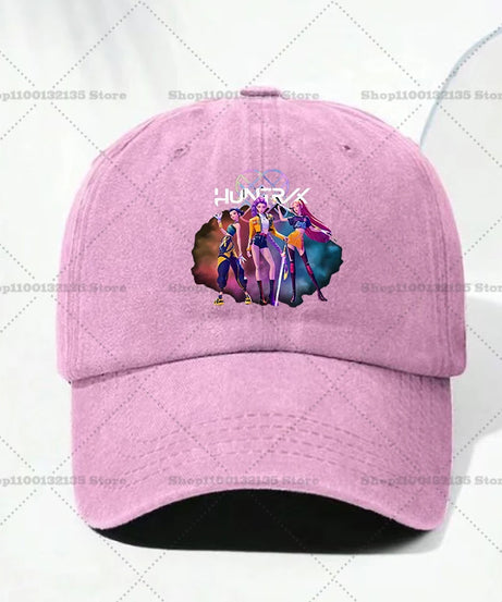 Kpop Demon Hunteres Baseball Cap for Girls Boys Summer Adjustable Sun Hat Anime Cute Retro Sunbonnet Adult Women Headgear Gift