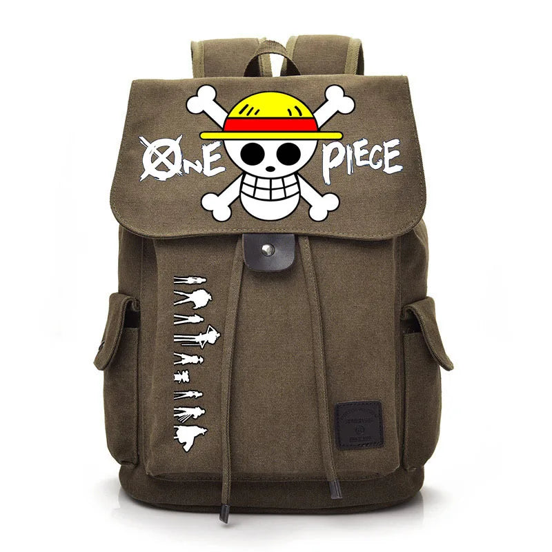 One Piece Anime Backpack Cosplay Luffy Unisex Students School Bag Large Capacity Bookbag Laptop Travel Rucksack Outdoor Bag