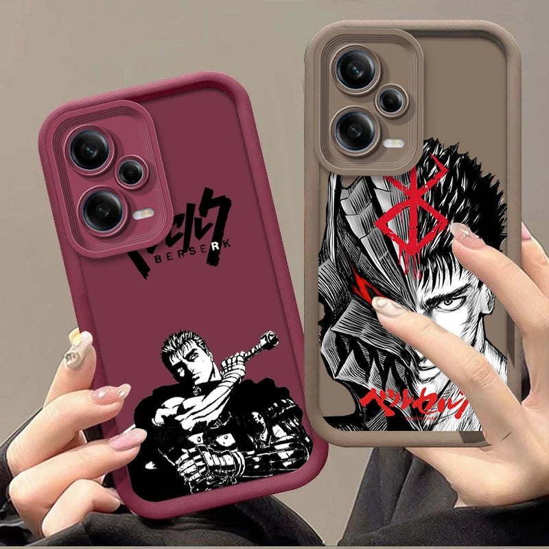 Berserk Anime For Redmi Note 13 12 11T 11S 11E 10S 10T 9 8 7 Pro Plus Lite Liquid Eye Ladder Phone Case