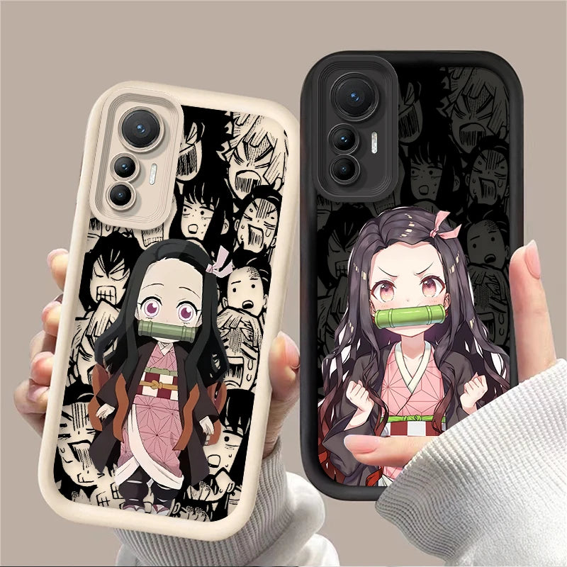 Cute Anime Demon Slayer Case For Xiaomi Poco C65 X7 X6 F6 F5 X5 X3 NFC F3 M6 Pro 4G Mi 13 12 11 Lite 5G 14 13T 12T 11T 14T Pro
