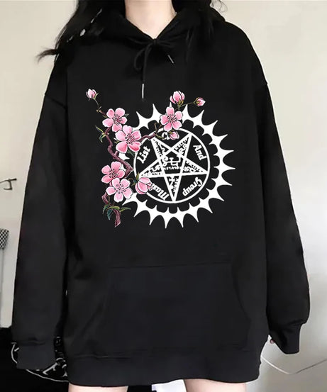 Funny Anime Black Butler Sakura Print Hoodie Fashion Women Men Casual Tops Pullover Hoodies Ladies Sweatshirt