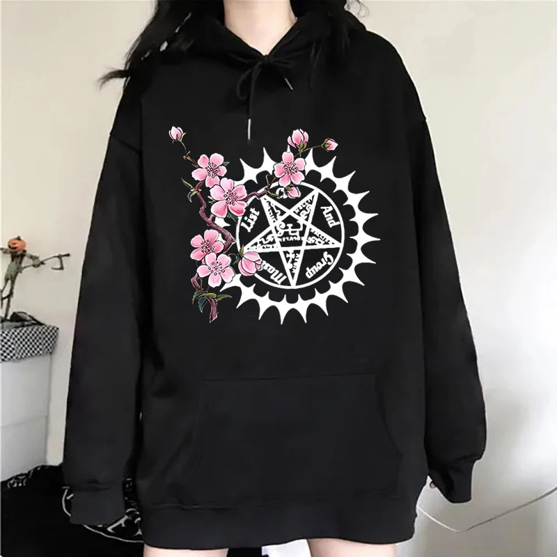 Funny Anime Black Butler Sakura Print Hoodie Fashion Women Men Casual Tops Pullover Hoodies Ladies Sweatshirt